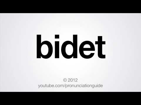 How To Pronounce Bidet
