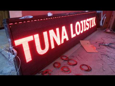 Orjitek- Tuna Lojistik P10 Kırmızı Grafik Ekran Test Aşaması