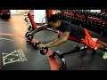 Brandon Jennings Rotator cuff exercise - Lay face down on a bench with a slight incline.  Use light dumbbells and perform a should pres motion fighting gravity.  Try to keep hands from dropping towards floor.  