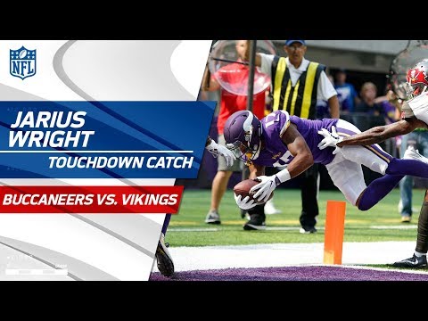 Video: Adam Thielen's Great Sideline Grab & Jarius Wright's TD Catch! | Bucs vs. Vikings | NFL Wk 3