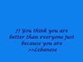 You Know You are Lebanese When..