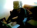 Crazy techno kid goes knock out