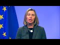 Remarques de la Haute représentante de l'UE pour les affaires étrangères Federica Mogherini lors du Forum Ouvert de la Coalition pour la CPI