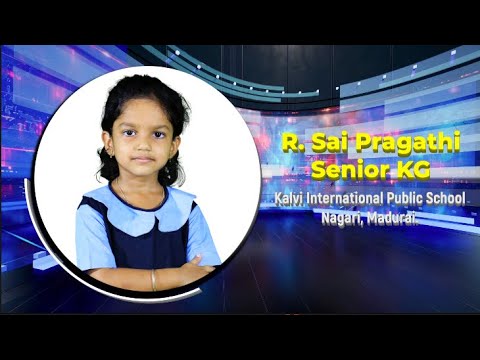 Kalvi Talks | Season 4 | R. Sai Pragathi - Senior KG | Parts of the Body | Kalvi School - Madurai.