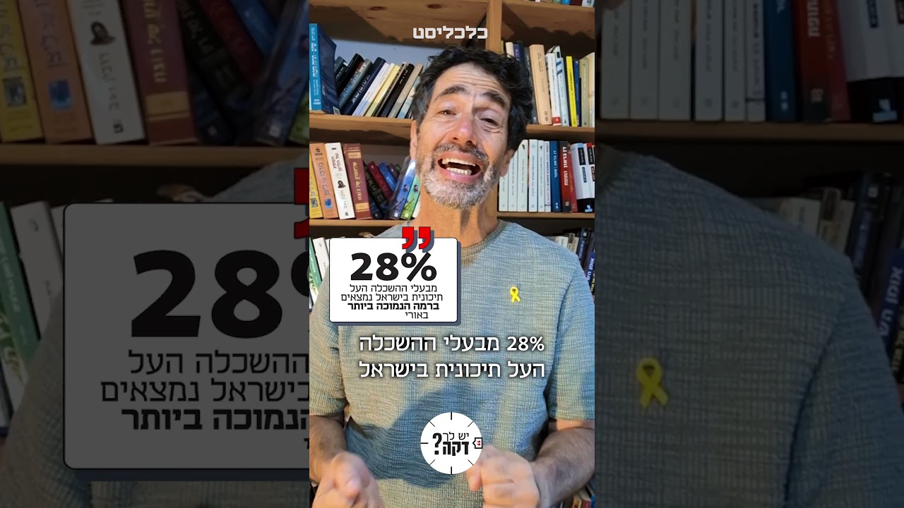 דו"ח ה-OECD מציג מציאות ישראלית עגומה – שחר אילן עם הממצאים המדאיגים #יש_לך_דקה