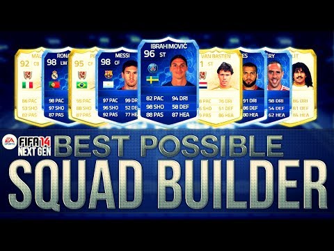 BEST POSSIBLE TEAM ON FIFA 14 w/ Legends and TOTY Cards | FIFA 14 Ultimate Team Squad Builder