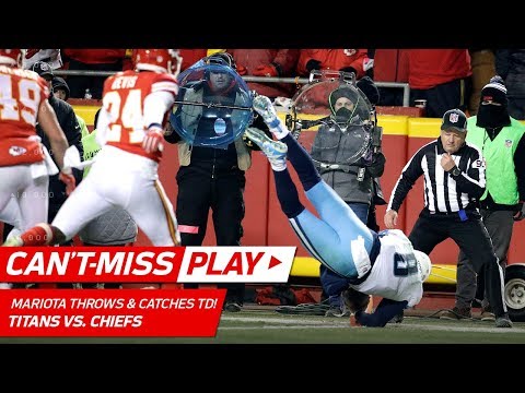 Video: Marcus Mariota Throws a TD to HIMSELF on this Crazy Play! | Can't-Miss Play | NFL Wild Card HLs