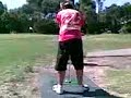 Golf Shot Striaght Into Pole (Bounced Back)