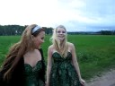 Malin and Jodie on a photoshoot