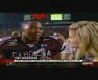 Eric Norwood toasts during ESPN interview