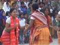 Bodo tribal Bagurumba dance accompanied by traditional flute and drum, forest village of Sekhar, Northern Assam, India, during a visit by members of Derbyshire churches, March 2007