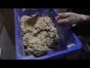 Hand mixing a stiff dough