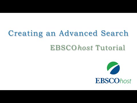 Introduction to EBSCOhost - Tutorial
