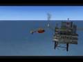 Helicopter Landing  North Sea Oil Rig