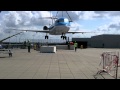Fokker 100 (PH-OFE) lifted onto Panorama terrace @ Amsterdam Airport Schiphol.mov