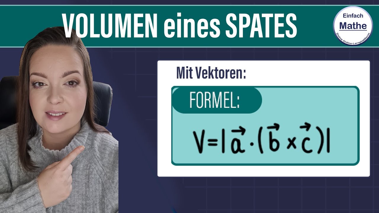 Volumen eines Spates mit Vektoren berechnen by einfach mathe!