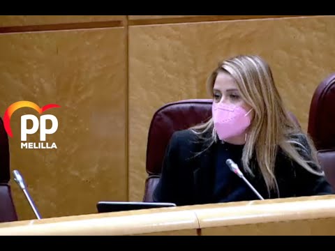 Sofía Acedo explica en el Senado, las enmiendas presentadas a los PGE en materia de inmigración.