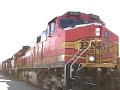 bnsf westbound in flagstaff with a santa fe GP60! RARE! and very close