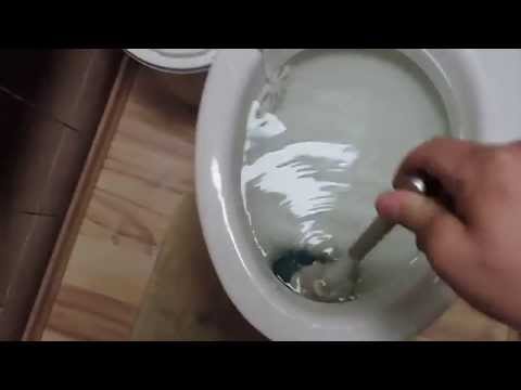 how to unclog squat toilet