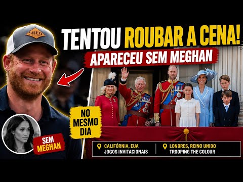 HARRY SURGE SEM MEGHAN E TENTA ROUBAR A CENA DO REI E WILLIAM