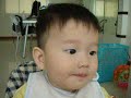 Zensen eating the first porridge that Mummy cooks Zensen eating the first porridge that Mummy cooks