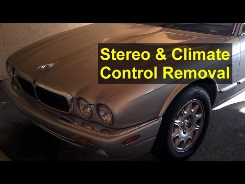 Jaguar Stereo removal, climate control removal for LCD light bulb replacement – Auto Repair Series