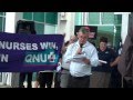 QNU Hands off rally at RBWH