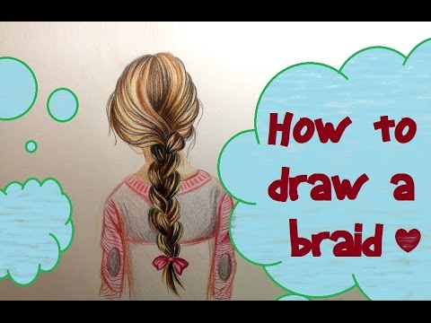 how to draw braided hair