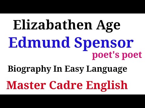 #14 ||Punjab Master Cadre English || Edmund Spensor|| poet's poet|| Metaphysical poet || Biography