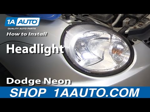 How To Install Replace Headlight Dodge Plymouth Neon 2003-05 1AAuto.com