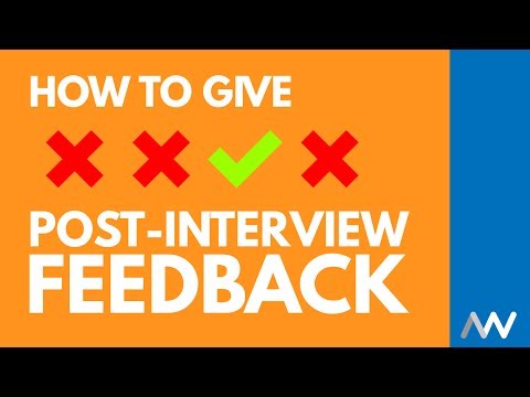 how to provide interview feedback - candidates