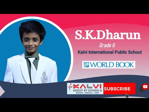 Kalvi Schools S.K.Dharun - Grade - 06  | 3D Printing - World Book