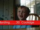 3 Year Old sings ALL the U.S. Presidents