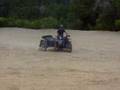 Billy G. showing off for ATV riders at ONF