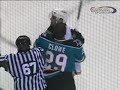 Clowe telling Iginla that there's no crying in hockey