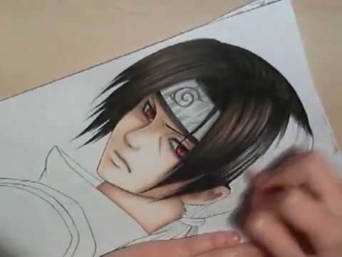 how to draw uchiha itachi