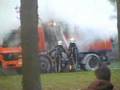 Brand veegmachine van gemeente in Zuidlaren