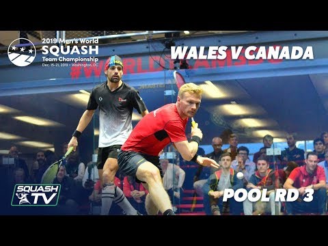 Squash: Wales v Canada - Men's World Team Champs 2019 - Pool Rd 3 Highlights