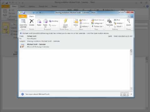 how to provide calendar access in outlook 2010