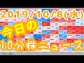 【JumpingPoint!!の10分株ニュース】2019年10月8日(火)
