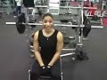 Girl Benching 195lbs Flat 205 decline