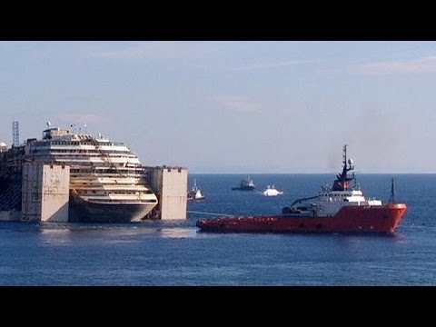 'It's - Manoeuvres have begun to remove the wreckage of the Italian cruise liner Costa Concordia from Giglio island. Tug boats is swinging the 114500-tonne ship around to the east. Once it is facing...
