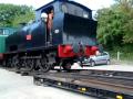 Hudswell Clarke No.70 being loaded onto Low Loader at the Avon Valley Railway