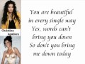 Christina Aguilera - Beautiful (Lyrics On Screen)