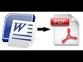 How To Convert a Word documents to PDF How To Convert a Word documents to PDF