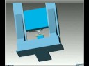 Head/Table CNC machine with pallet changer in action