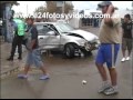 Tres policias lesionados en choque espectacular!!!