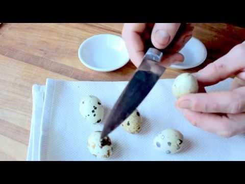 how to break quail eggs