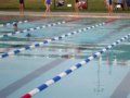 Boy wins 25m breast stroke event