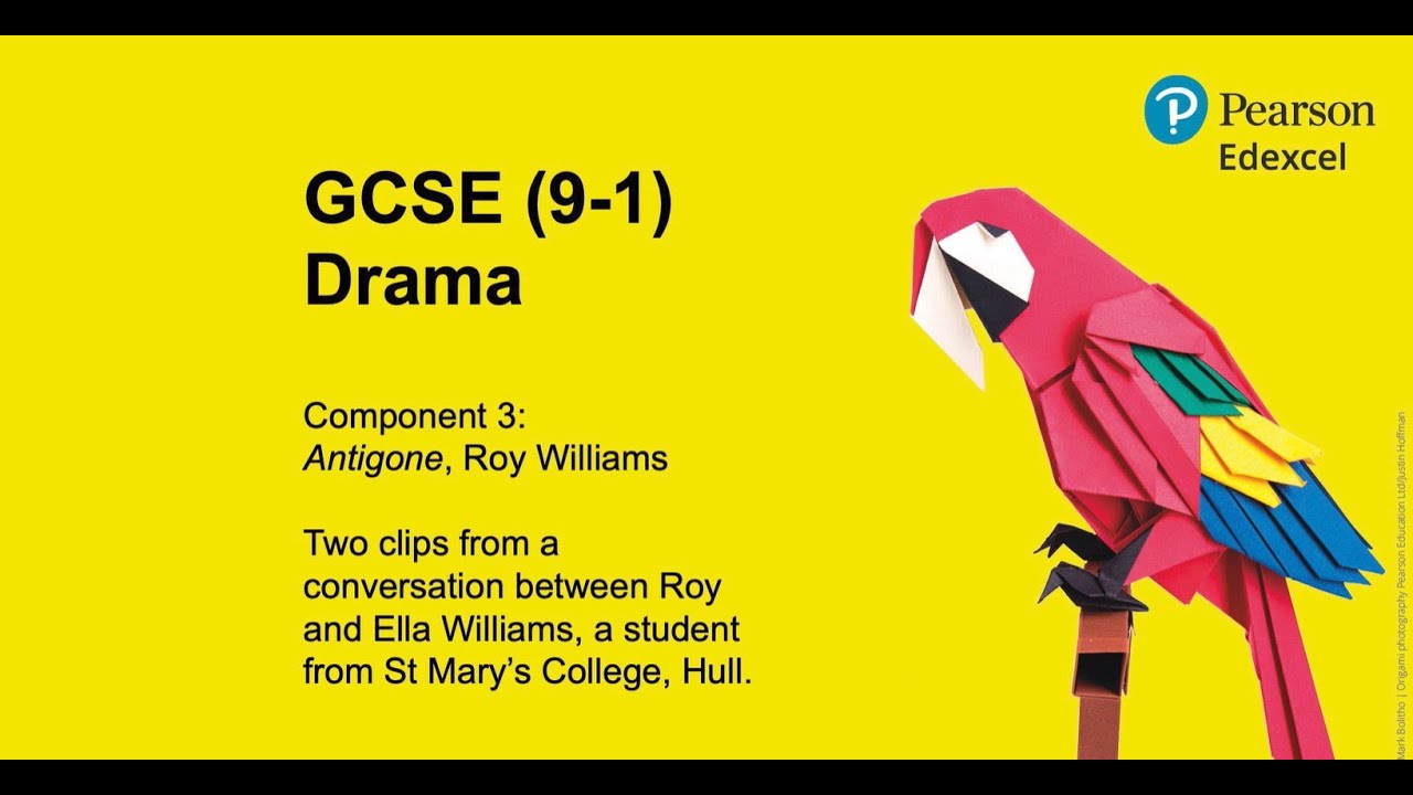 Pearson Edexcel GCSE (9-1) Drama - Component 3: Antigone, Roy Williams